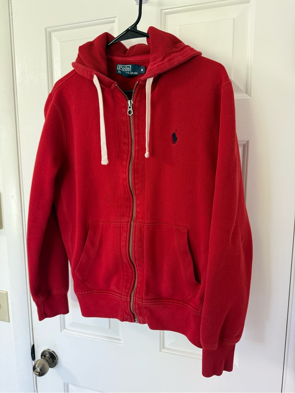 Polo by Ralph Lauren Red Full-Zip Hoodie Sweatshirt Men’s Med - Picture 3 of 6